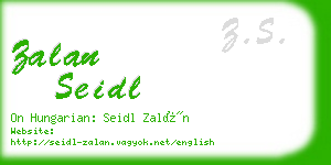 zalan seidl business card